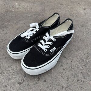 Vans Authentic platform sneakers in black